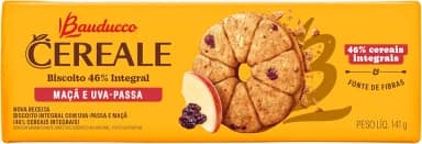 Biscoito Cereale Maçã e Uva Passa Bauducco 141g