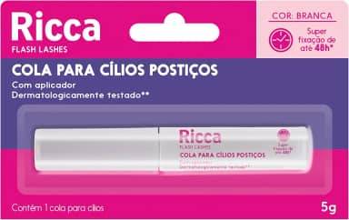COLA PARA CÍLIOS POSTIÇOS RICCA 48H BRANCA