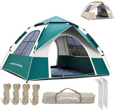 Barraca Camping Autoamatica Impermeavel 3-4 Pessoas 210 * 200 * 130cm, Praia Acampamento Duas Portas E Duas Janelas, Ventilação De Quatro Lados