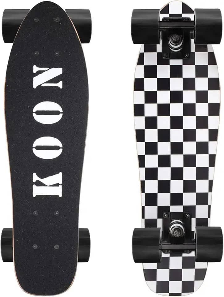 KO-ON Skates completos skates mini cruiser de 55 cm para iniciantes, crianças, meninos e meninas