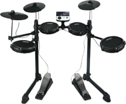 Bateria Eletrônica Digital MXT, 4 Pads de Bateria, 3 Pratos, Módulo de Som, Pedais, Preta