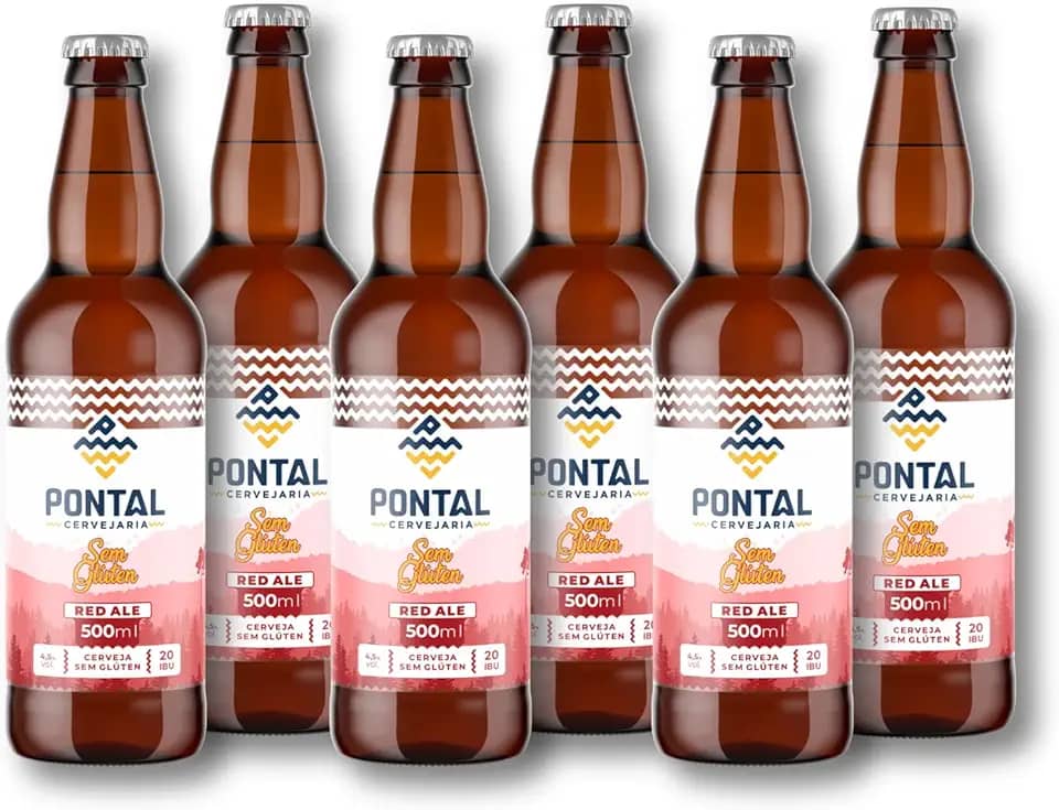 Red Ale Sem Glúten - Garrafa 500ml Pack Com 6 Unidades