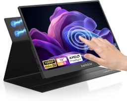 Bettdow Monitor Portatil Touchscreen 14'', FHD 1080P Monitor Portátil Conectado Com USB C Dupla/HDMI, IPS Extensor De Tela para Notebook com VESA e Funda Inteligente magnético, Plug and Play (14)