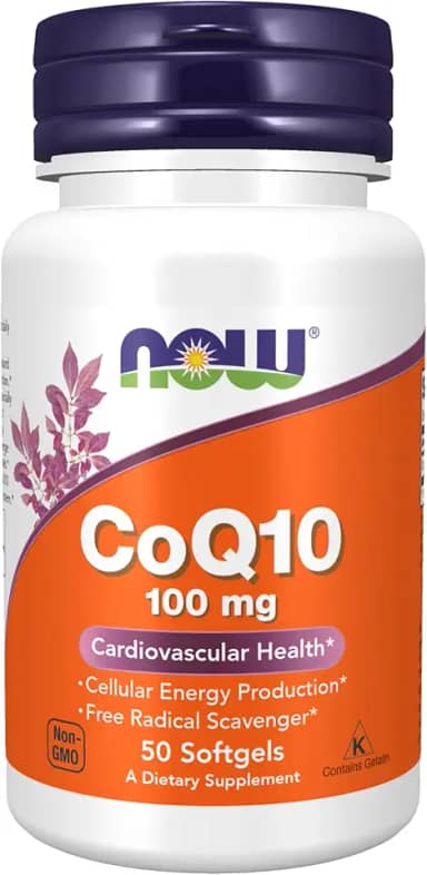 Coq10 100mg (50 softgels) - Now Sports