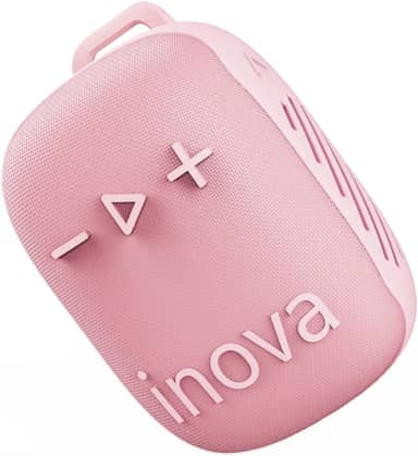 Caixa de Som Bluetooth Portátil, 24H de Bateria, à Prova D'Água Leve, Microfone Integrado para Chamadas - Ideal para Viagens, Academia, Casa - Compatível com Celular - Rosa