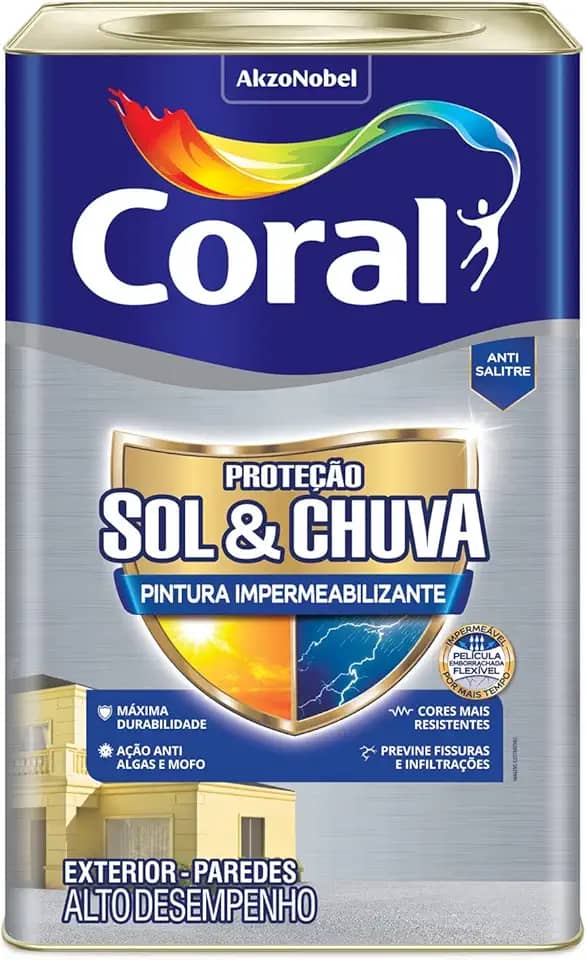 PROTEÇÃO SOL & CHUVA PINTURA IMPERMEABILIZANTE BRANCO 18L - CORAL