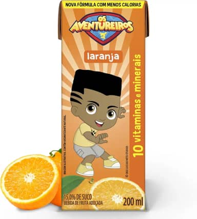 AVENTUREIROS - Néctar de Laranja em Caixinha - Sem Ingredientes Artificiais, Sem Glúten - Contém 10 Vitaminas e Minerais, Ingredientes Naturais - Vegano - 200ml