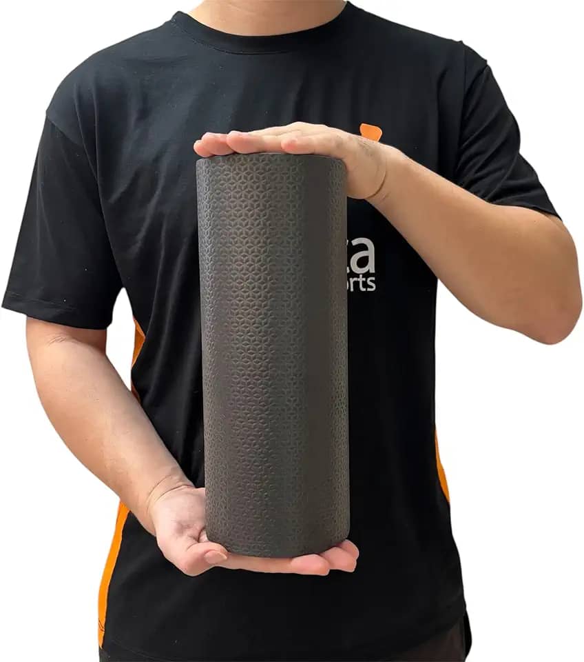 Rolo de Massagem Miofascial Em EVA 30x12cm Pilates Yoga Preto DF1140-PT Dafoca Sports