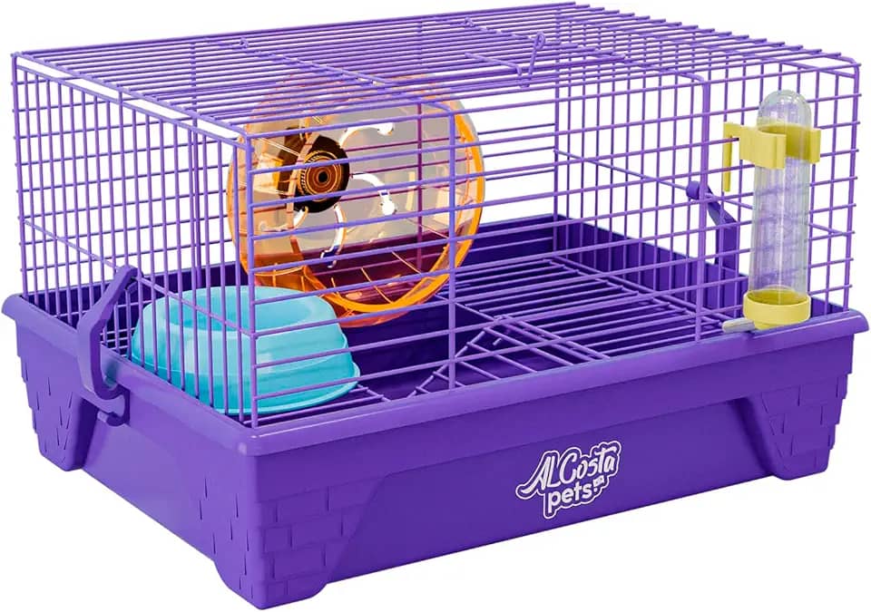 Gaiola para Hamster Completa Luxo Transporte para Roedores (Lilás)