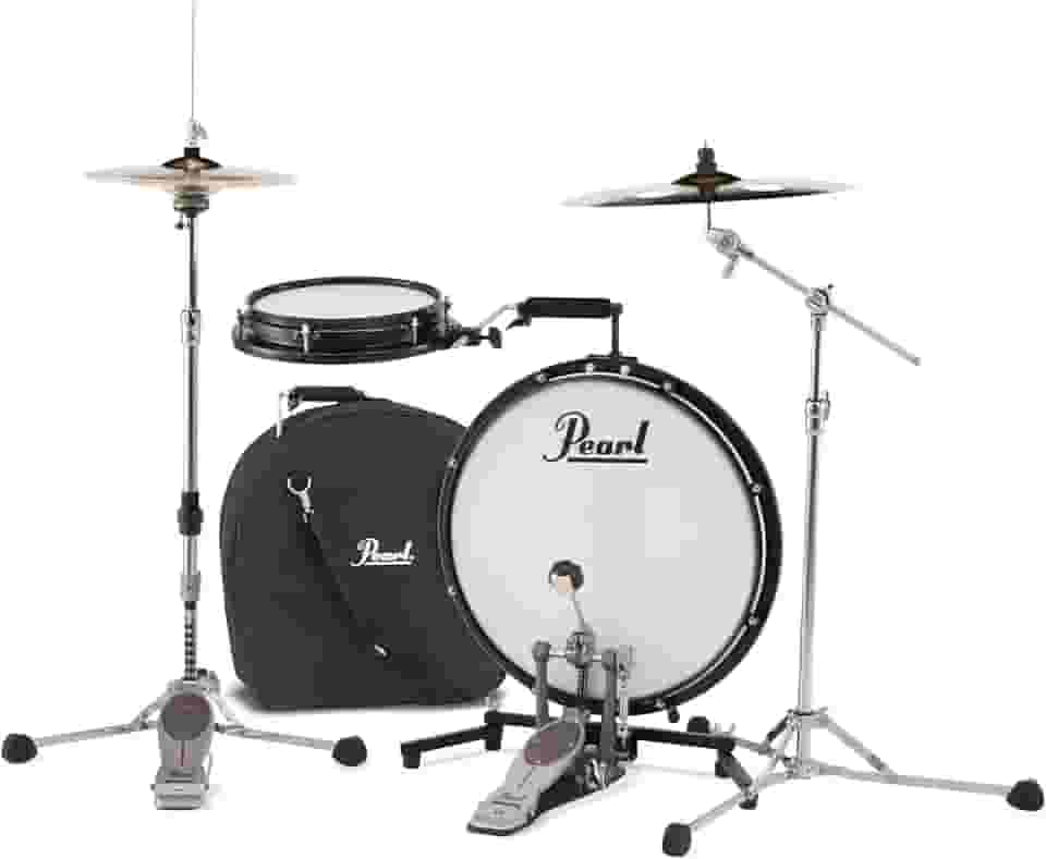 Pearl Conjunto compacto de bateria Traveler de 45,7 cm e tarola de 25,4 cm com bolsa (pratos e ferragens vendidos separadamente)*