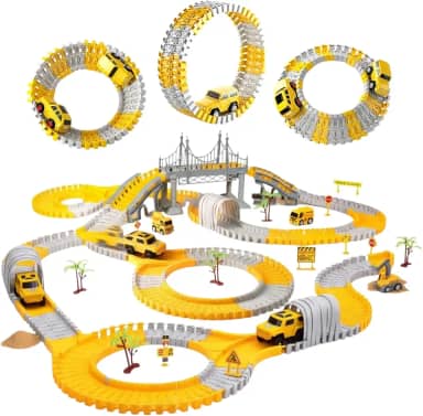 Pista de Carrinhos com 98 Peças Construção Carrinho com Movimento Automático Infantil (98)