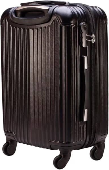 Mala de Viagem de Bordo Abs 10kg Expansiva ANAC 360 Graus com Senha (Preto)