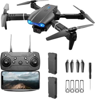 Drone FPV com câmeras 4K Dual HD, versão atualizada, quadricóptero RC para adultos e crianças, drone WiFi RC para iniciantes, vídeo ao vivo-E99