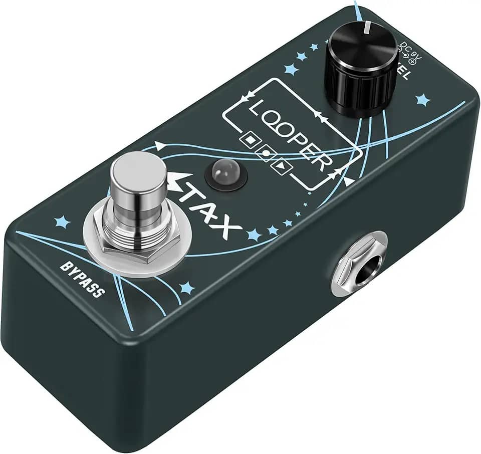 Stax Pedal de Guitarra Looper, Overdubs Ilimitados, 10 Minutos de Loop, 1/2 Tempo com Usb para Importar E Exportar Loop