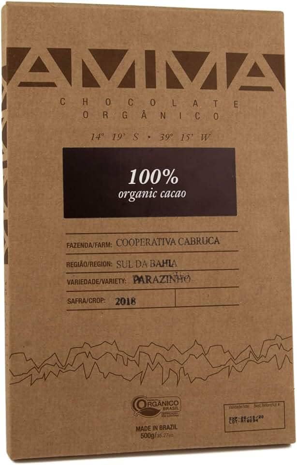 Chocolate 100% Cacau Orgânico 500g