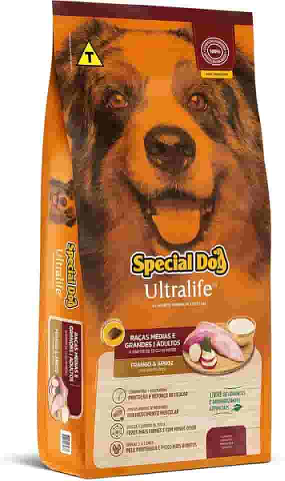Ração Special Dog Ultralife Adultos Raças Médias e Grandes Sabor Frango e Arroz 15kg