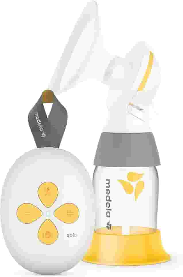 Bomba Tira Leite Elétrica Solo™ Medela, bateria interna embutida com carregamento via USB, funil PersonalFit Flex™ e Tecnologia de Extração 2-Phase Expression