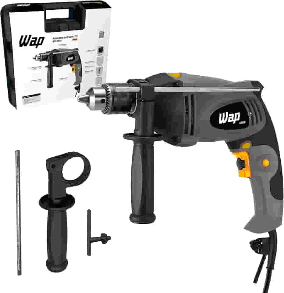 WAP Parafusadeira e Furadeira de Impacto 1/2' EFPI-1000, com Empunhadura Emborracha e Maleta Organizadora, 1000W 220V