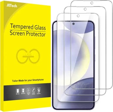 JETech Película de Vidro Temperado para Samsung Galaxy S24+ / S24 Plus 5G 6,7 Polegadas, Protetor de Tela, Compatível com ID de Impressão Digital, HD Claro, Pacote com 3