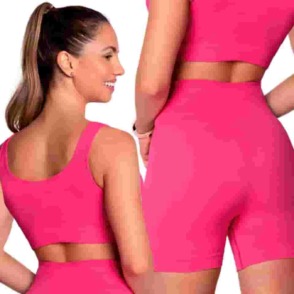 Conjunto Fitness Sem Costura Selene Short e Top Academia Feminino Adulto