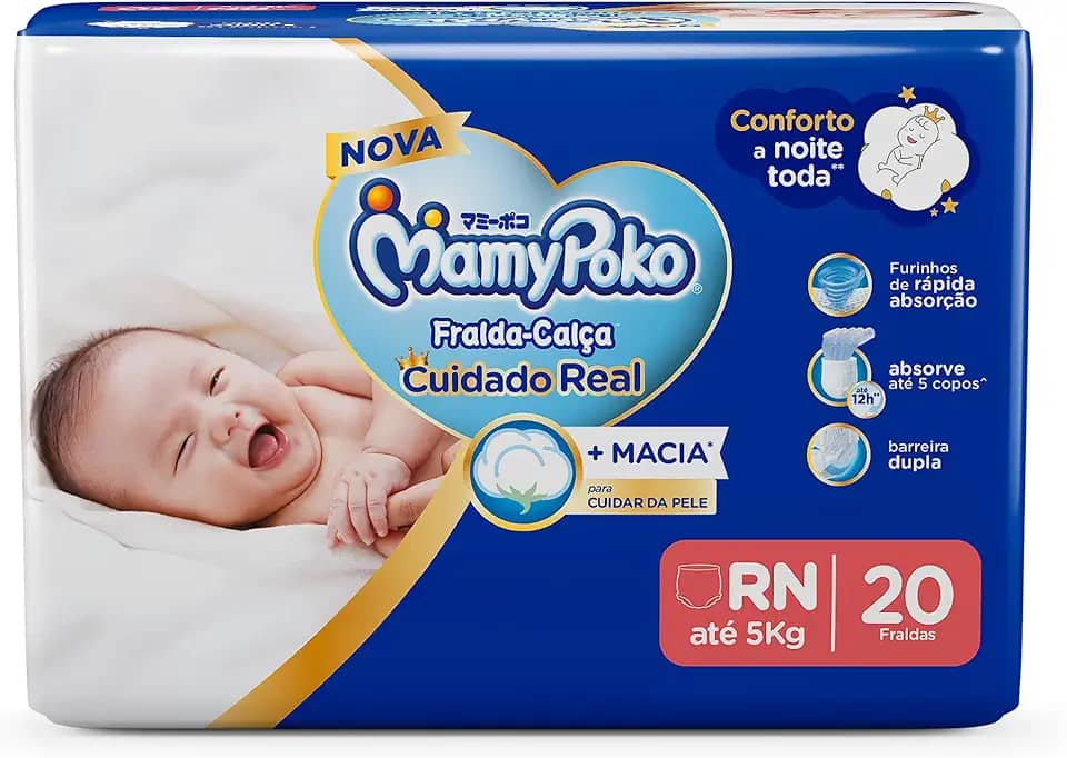 MamyPoko Fralda-Calça Recém-Nascido Regular 20 Unidades