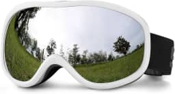 SPOSUNE Óculos de esqui sobre óculos com lentes duplas, óculos de neve anti-embaciamento anti-UV para homens mulheres jovens esqui snowmobile