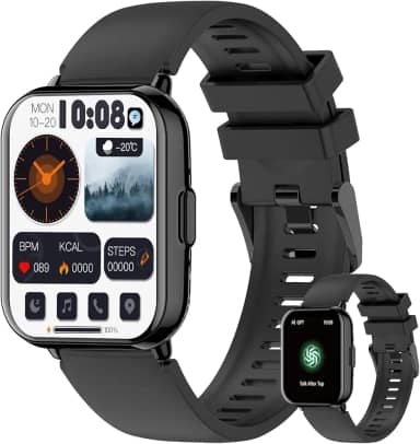 PEJE Relogio Masculino,Tela HD de 1,83" Relógio Smartwatch com Alexa, Ai GPT, 123 Esportes,Frequência Cardíaca e Monitoramento do Sono,1 ATM à rova d'água, Compatível com Android iOS(Preto)