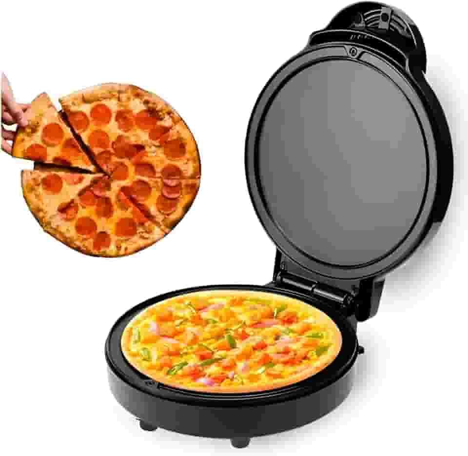 Máquina Mini Forno Grill Elétrico Redondo 110v ou 220v 1000W Ideal Para Pizza Churrasco Legumes Ovos (110V)