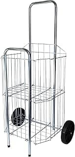 Carrinho de Compras Dobravél para Feira e Supermercado 4 Tubo com 2 Rodas Reforçadas Águia