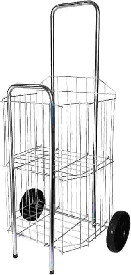 Carrinho de Compras Dobravél para Feira e Supermercado 4 Tubo com 2 Rodas Reforçadas Águia