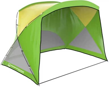 Barraca de praia - abrigo solar para sombra com proteção UV, resistente à água e ao vento, bolsa de fácil configuração e transporte da Wakeman Outdoors Amarelo
