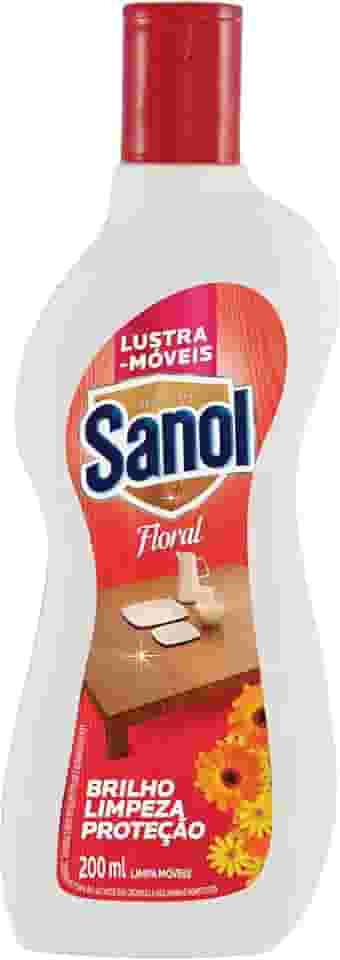 Sanol Lustra Móveis Brilho Prático Floral 200 Ml Vermelho