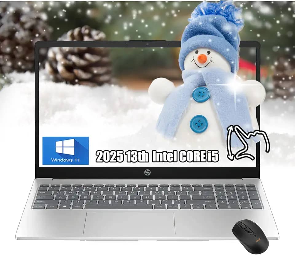 HP Laptop com tela sensível ao toque FHD de 15,6 polegadas, 13º Intel Core i5-1334U, memória DDR4 de 32 GB, SSD PCIe de 1 TB, Laptop Computadora- Work Business College Student, Windows 11, com mouse