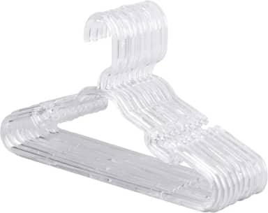 Kit 50 Cabide Infantil Reforçado Cristal Acrílico 8MM Transparente