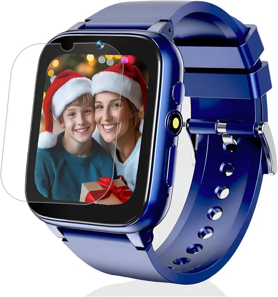 Relógio inteligente para crianças, meninas meninos smartwatch com 26 jogos câmera gravador de vídeo e player, pedômetro lanterna, livro de áudio