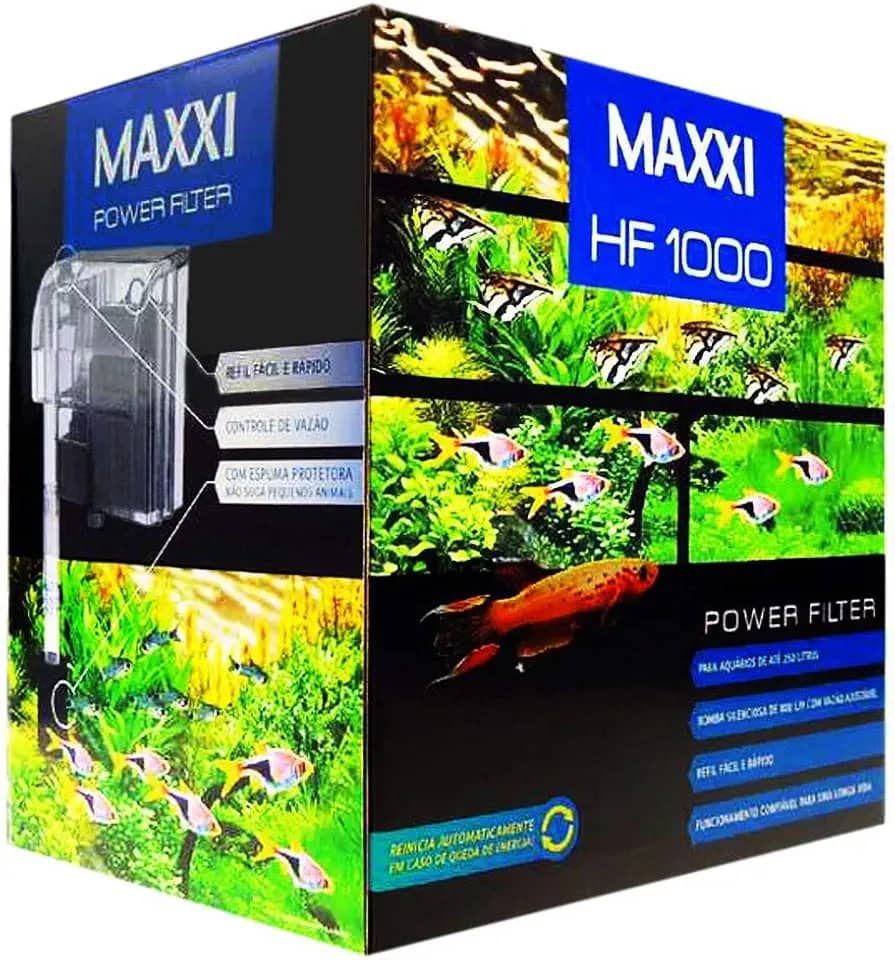 Maxxi Power Filtro Externo Hf-1000 800L E H 220V Para Aquários De 200L Para Peixes