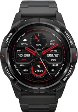Mibro GS Active Smartwatch para homens e mulheres, Posicionamento GPS Tela AMOLED 1000Nits 5ATM à prova d'água 150 modos esportivos Relógio inteligente para Android iOS, Preto