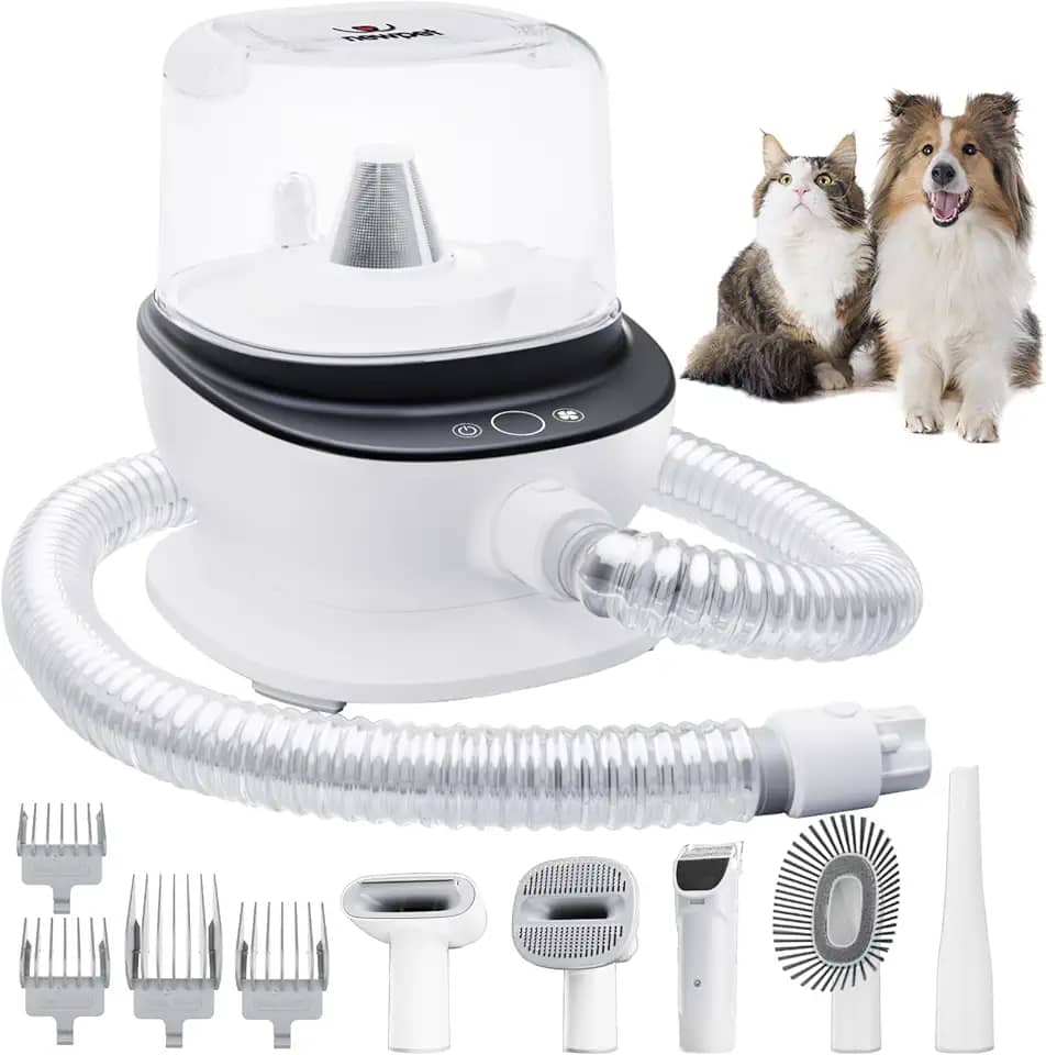 NP3 Pro 5 em 1 Aspirador de Pó para Animais de Estimação, Kit de Higiene para Cães Com 4 Ferramentas de Higiene