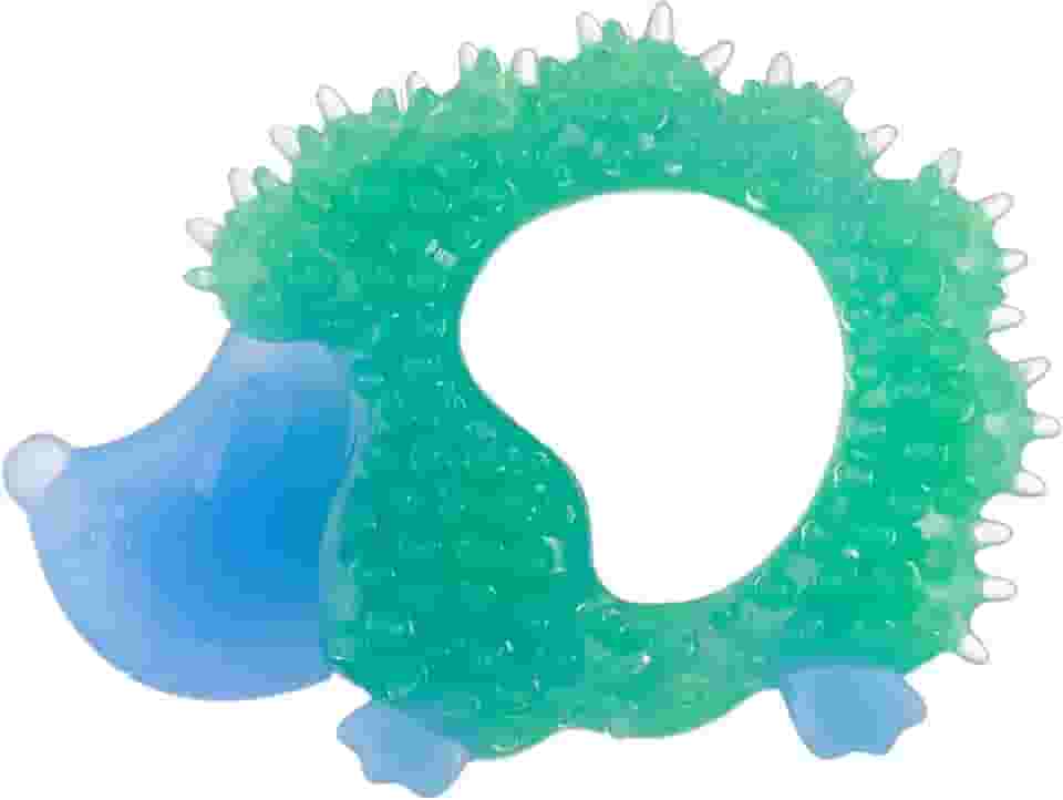 Outward Hound Brinquedo dental para mastigar cachorro Cutie Chewies Hedgehog, azul