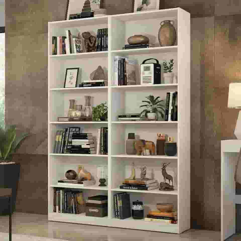 Kit Madesa com 2 Estantes Livreiro 6908 - Branco