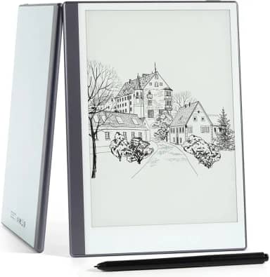Tablet Android E-Ink ePaper, leitor de eBook Paperwhite para anotações, bloco de notas gráfico branco de papel de desenho com caneta e capa, sincronização na nuvem e transmissão de tela - Modelo Mini