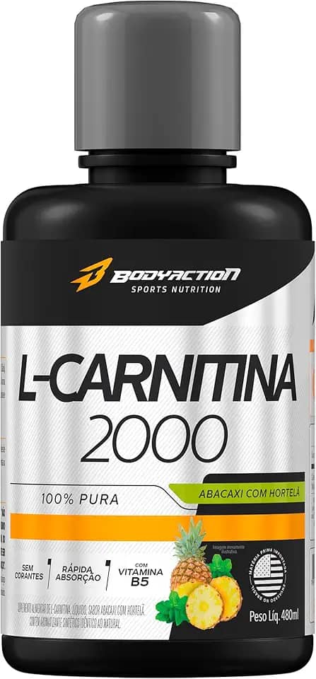 L-Carnitina 2000 480ml Sabor Abacaxi com Hortelã Bodyaction