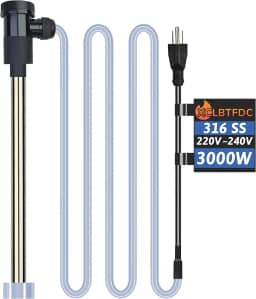 XCLBTFDC Aquecedor de água de imersão 3000W 240V portátil elétrico para piscina e banheira de hidromassagem com temporizador WiFi e desligamento automático para banheira, spa, piscina, piscina acima