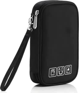 Estojo Organizador De Cabos Premium, Carregadores, Acessórios Eletrônicos, Impermeável E Compacto Para Viagem Marca VARENZIA