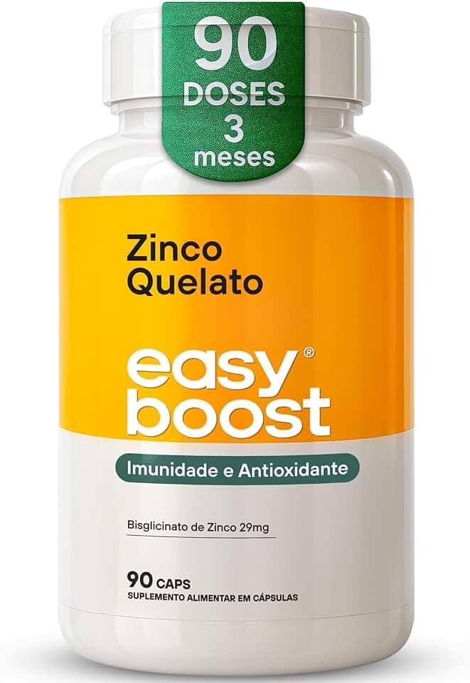 Zinco Quelato Easy Boost Bisglicinato 100% 29mg 90 Capsulas