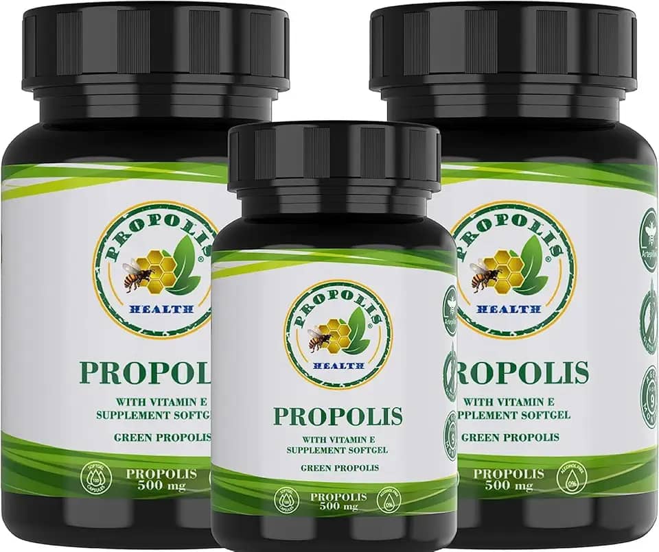 PRÓPOLIS VERDE EM CÁPSULAS - PRÓPOLIS VERDE COM VITAMINA E - CÁPSULA 1000MG POR DIA - PROTEJA VOCÊ E SUA FAMÍLIA 300-150 dias de Suplemento
