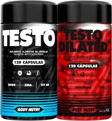 Kit Testo Pote 120 Cápsulas + Testo Dilated Pote 120 Capsulas