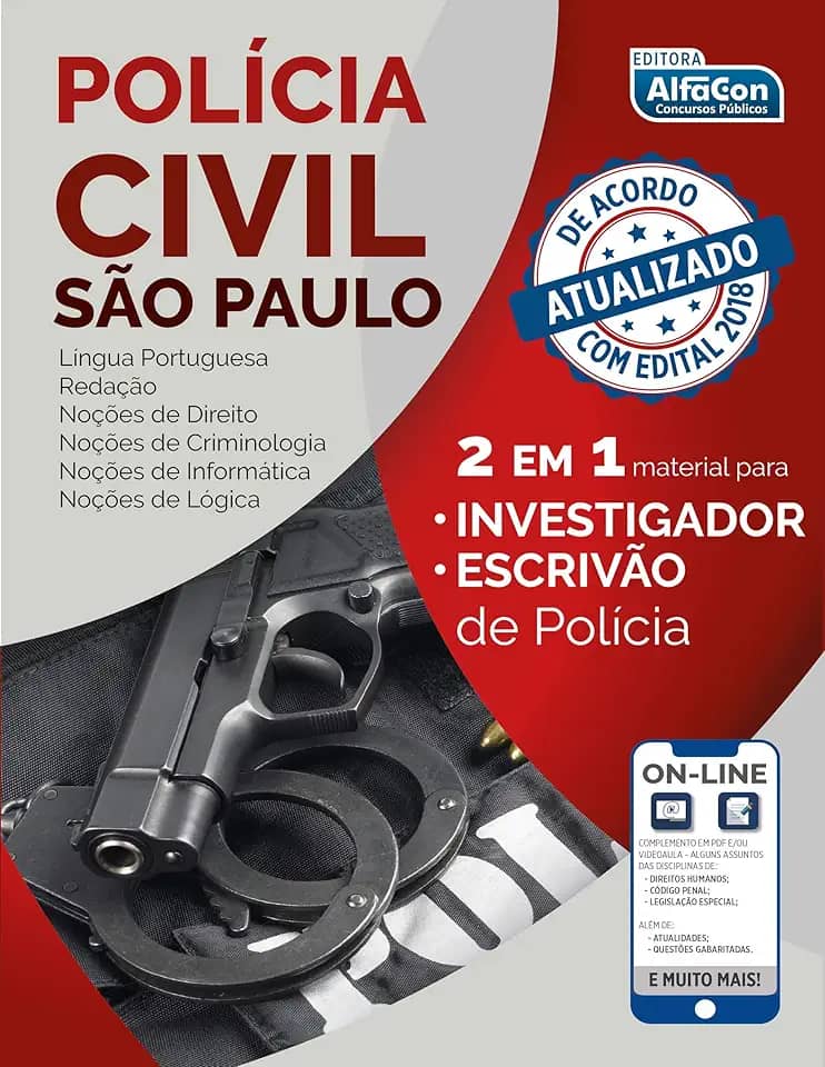 Polícia Civil de São Paulo - PC SP - 2 em 1 - investigador e escrivão de polícia