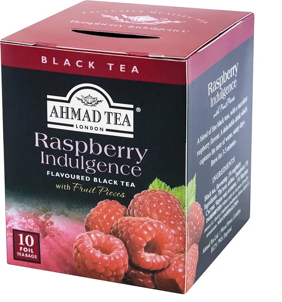 Ahmad Tea London Chá Preto Raspberry Indulgence 10 Unidades De 20G