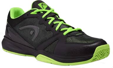 Tênis de quadra masculino Revolt Pro Indoor (preto/verde) para squash, badminton ou pickleball, Corvo/verde neon, 38 BR